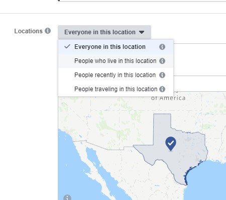 location targeting facebook ads