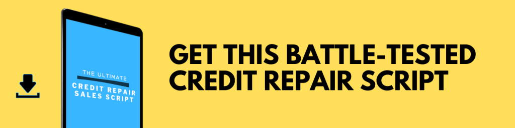 credit repair sales script